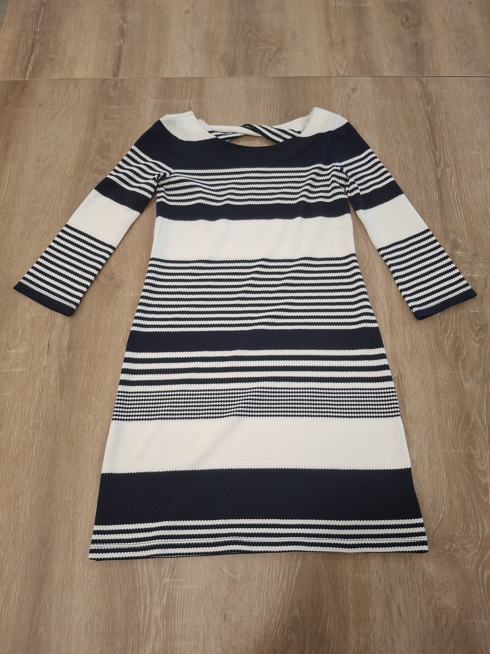 Lilly Pulitzer Striped Twisted Back Shift Dress Women's XXS Navy White *603*